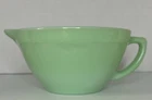 Vintage Jadeite Mixing Batter Bowl Fire King Oven Ware with Pour Spout & Handle