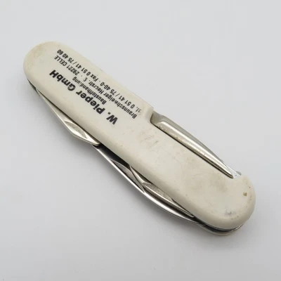 Vintage Multifunktions Taschenmesser Weiß Werbemesser altes Klappmesser - Bild 1 von 4