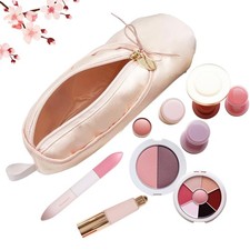 Ballet Shoe Makeup Bag - Portable Cosmetic Travel Case for Dancers Pink