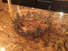 Princess / Queen Crown Metal with Multi Colored Rhinestones