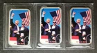 Three 1oz Silver Trump Colorized Bars in Plastic