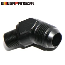 Universal AN10 Male to 3/8"NPT Male 45 Deg Bk Fuel Oil Gas Line Fitting Adapter