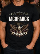 Mcormick Eagle Family Name Men's T-Shirt Heritage Gift S-5XL