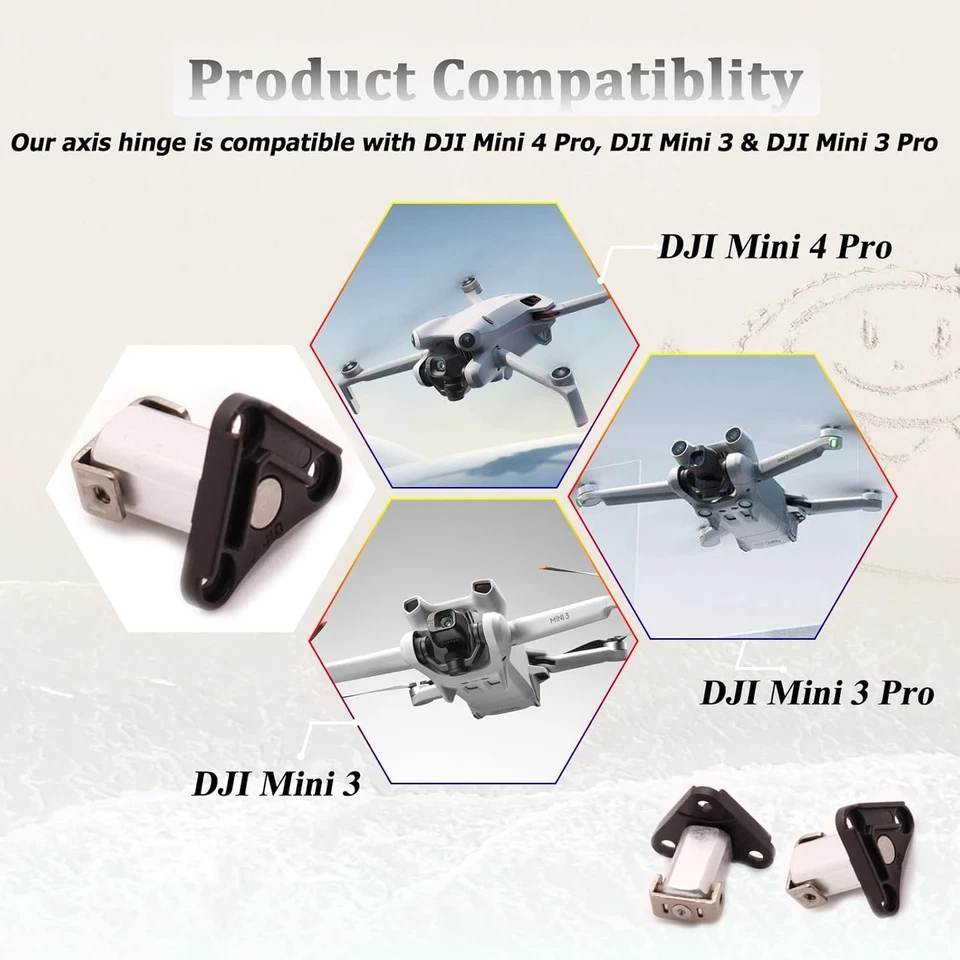 iMusk 2 piezas bisagras de pivote reforzadas para DJI Mini 5 Pro/Mini 4 Pro/MINI 3...  Foto 2 de 4