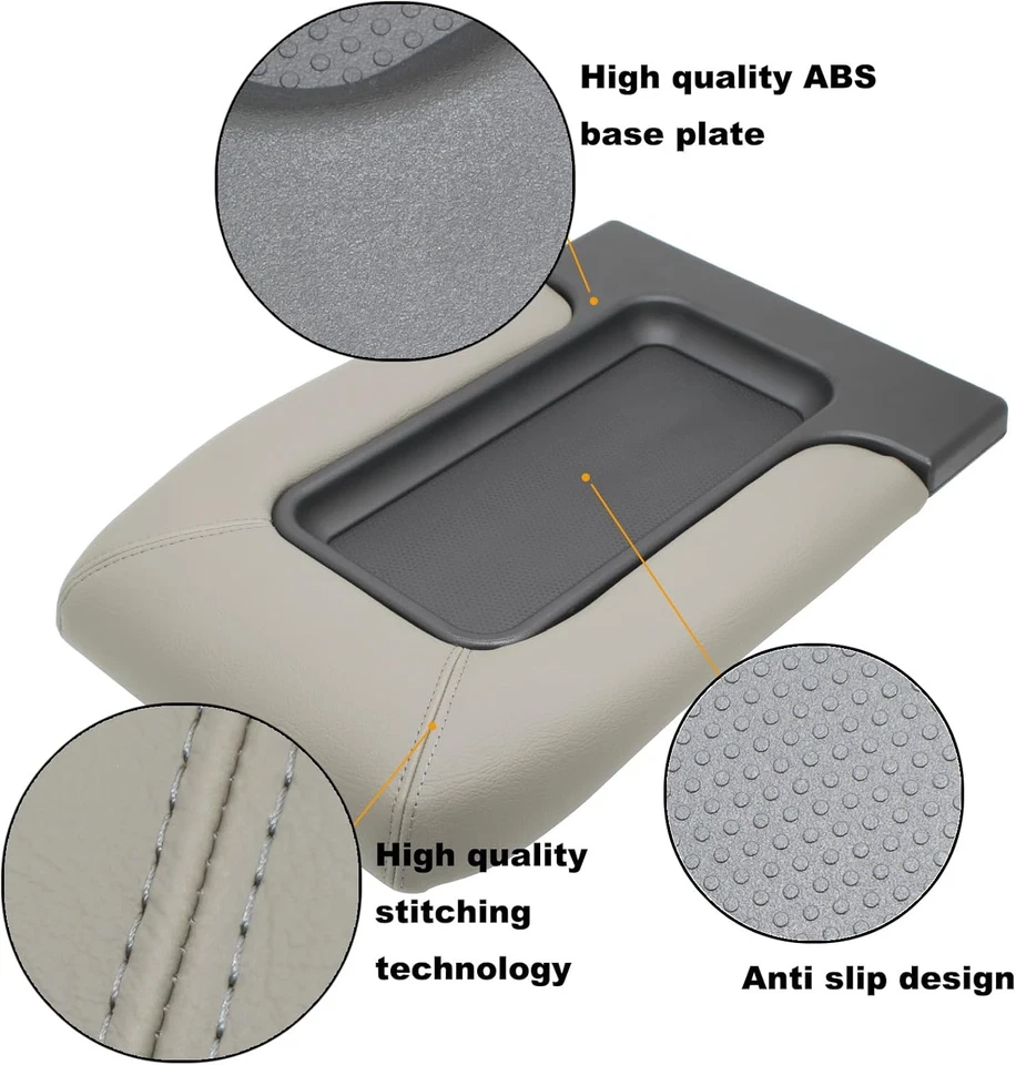 Центральная консоль подходит для крышки подлокотника Chevy Silverado 99-07 годов выпуска светло-серая #19127364 - Изображение 3 из 4