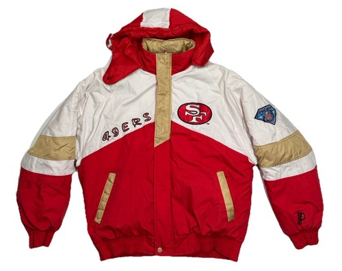 Vintage 90’s San Francisco 49ers Pro Player Daniel Young NFL Puffer Jacket Mens Gr. M - Bild 2 von 11