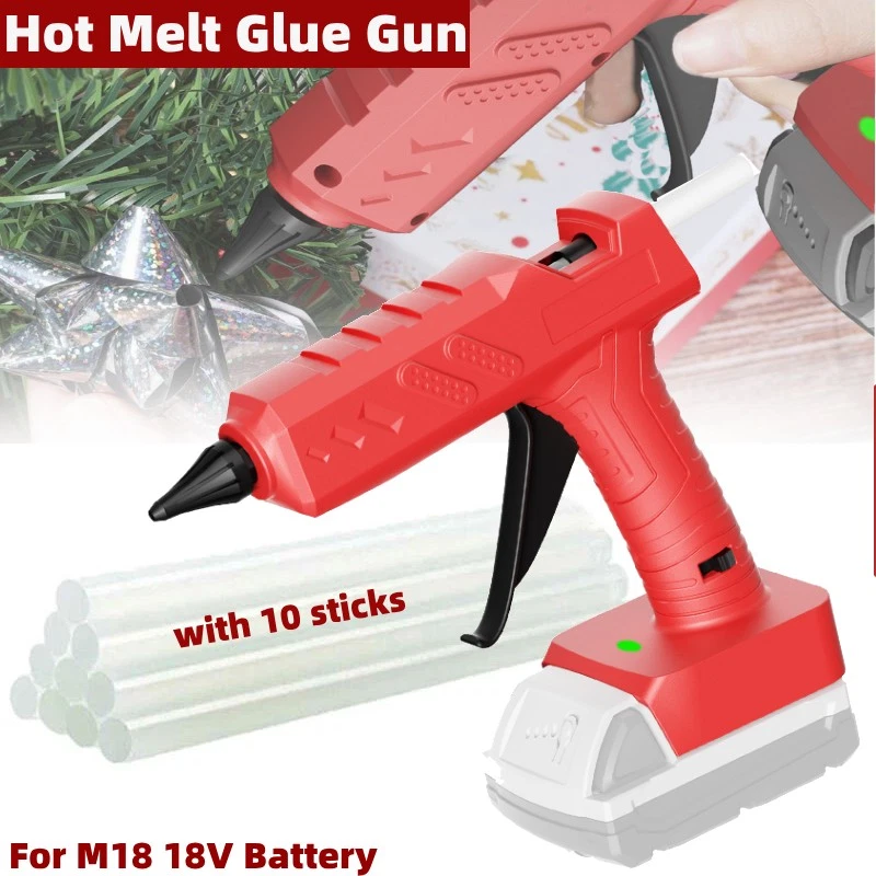 Hot клей пистолет набор с 10 клей палочки для Milwaukee 18V аккумулятор для DIY инструменты новый - Изображение 3 из 4