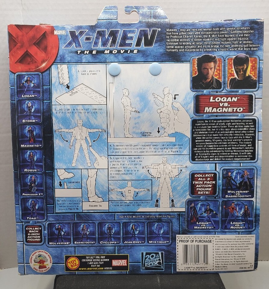 マーベル　トイビズ　ＸMEN　THE　MOVIE　LOGAN　MAGNETO X-men The Movie 2 Action Figure Set Logan Vs. Magneto Marvel