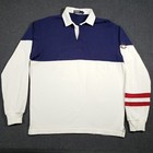 New ListingVintage Polo Ralph Lauren Rugby Shirt Mens Large Colorblock 1987 Cross Flags