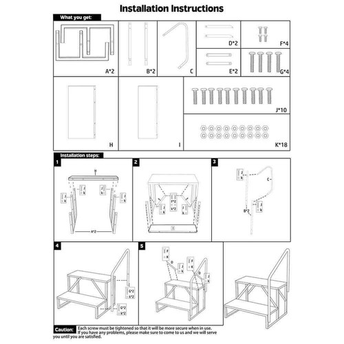 4.5 ft. Reach Hot Tub Steps Outdoor, 2 RV Steps with Handrail, RV Stairs 3 Step, - Picture 4 of 8