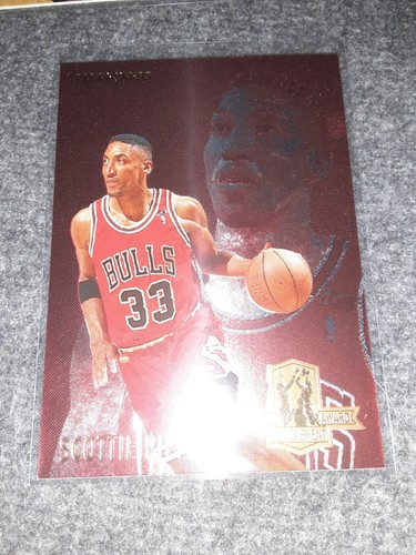 94-95 Fleer SCOTTIE PIPPEN Career Achievement Award 5 OF 6 RED FOIL MVP HOF NBA - Picture 2 of 2