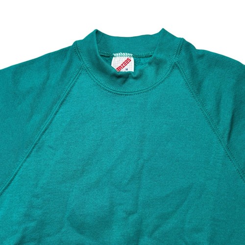 Lot Of 2 Vintage JERZEES Blank Crewneck Sweatshirts Teal Made in USA Sz M - Picture 4 of 11