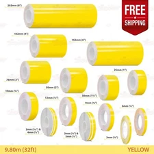 YELLOW Roll PIN STRIPE Car Striping Trim Line TAPE Decal Adhesive Vinyl Sticker