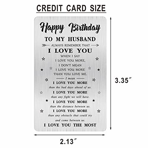 Happy Birthday Gifts to My Husband, Bday Engraved Wallet Husband Birthday Card - Picture 3 of 6