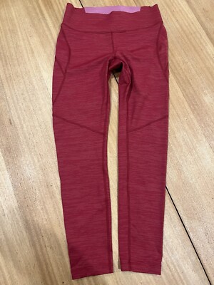 Outdoor Voices Womens High Rise Workout Ankle Leggings Red M Athleisure