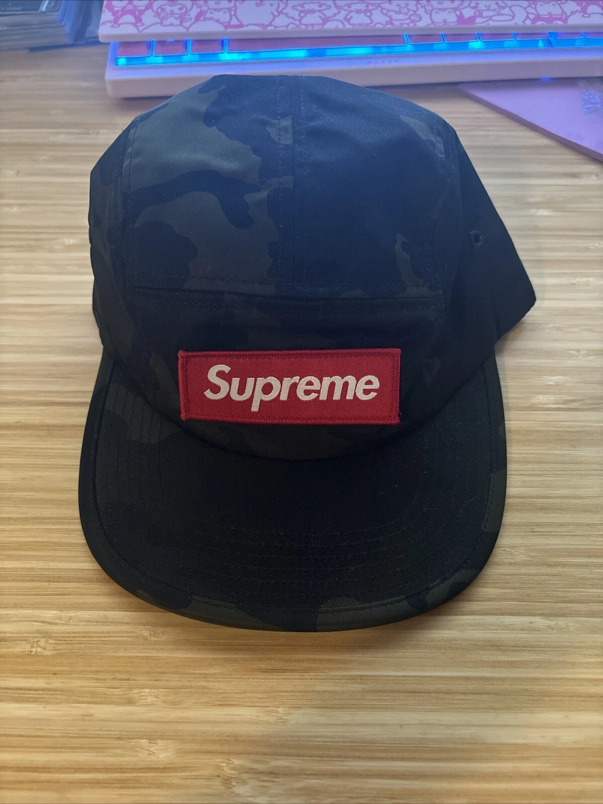 Casquette de camp camouflage nylon suprême   camouflage olive   SS16