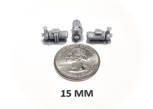 S Scale (1:64) Horizontal Pumps Set of 3 - SME Platinum Series Museum Quality - Picture 16 of 17