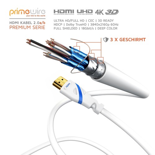 CSL - 4k HDMI Kabel 2.0-10m - Ultra HD 4k @ 60Hz - High Speed with Ethernet -... - 第 4/7 張圖片