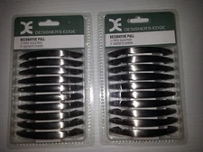 NEW DESIGNERS Edge Decorative Pull Cabinet Drawer Handles Knobs Lot Set of 2