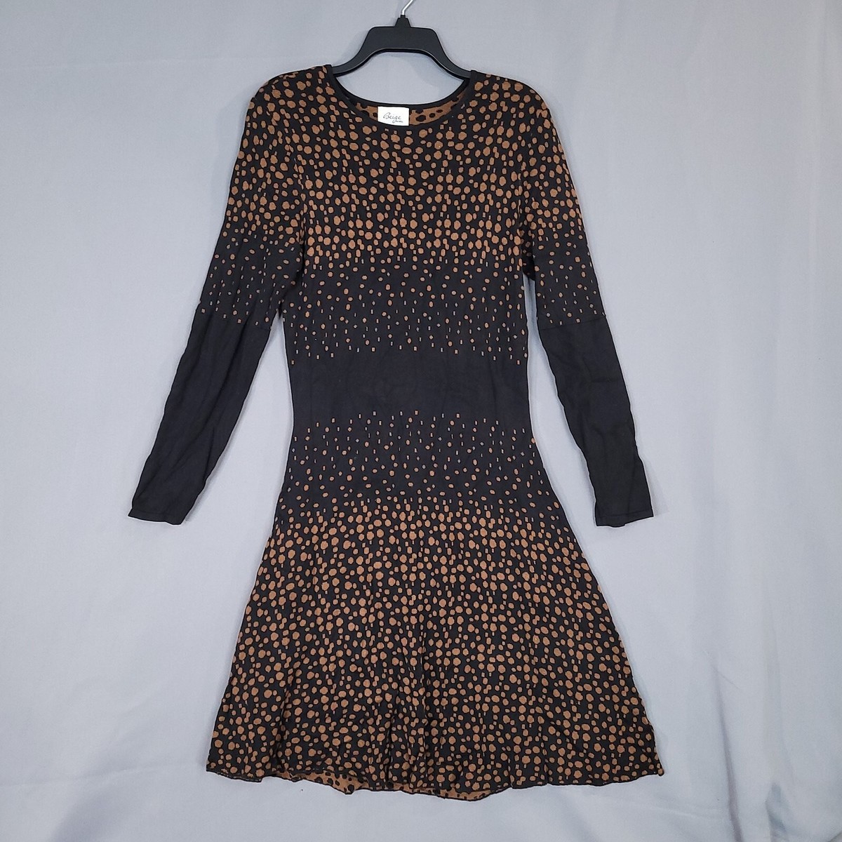 Beige By Eci Women's Sheath Dress Pullover Midi Long Sleeve Tan/Black Size L | eBay Beige By Eci Women's Sheath Dress Pullover Midi Long Sleeve Tan/Black Size L | eBay