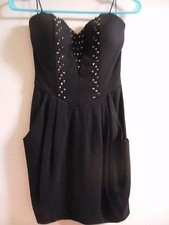 Guess Black Dress with Stud Accents, Size 0
