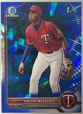 2022 Bowman Chrome Sapphire #BCP-171 Yasser Mercedes 1st Bowman Base