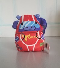 Cows vs Aliens Vroom 030 Cow Bean Plush 4" Torro Racing Bull 2024 New With Tags