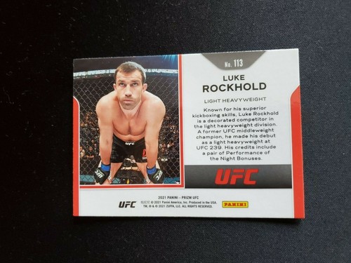 Luke Rockhold - 2021 Panini UFC Prizm Debut #113 - FREE SHIPPING - Picture 2 of 2