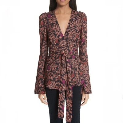 NEW PROENZA SCHOULER PAISLEY PRINT GEORGETTE WRAP