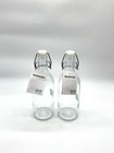Set Of 2  IKEA KORKEN Bottles With Stopper Clear Glass 103.426.87 17oz Bottle