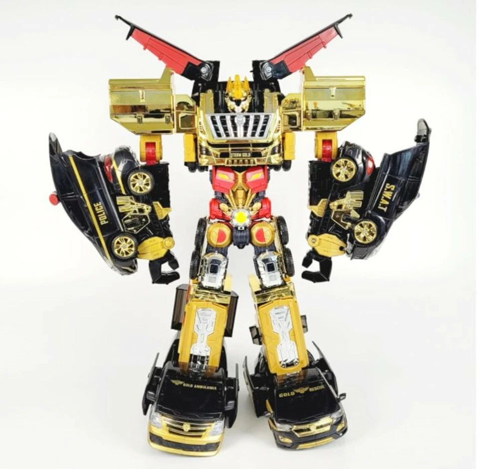 Hello Carbot Golden Rangers PENTA STORM Gold Edition Transformer Robot Toy 2021 - Image 2 of 4