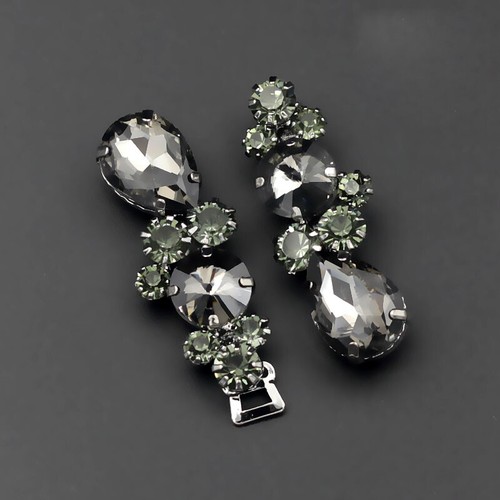 1 Pair DIY Crystal Hook and Eye Clasp Button Fastener Sewing Craft Decorative - Picture 10 of 12