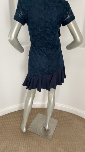 C/MEO COLLECTIVE  EMBELLISHED RUFLLES  DETAIL  DRESS BLUE SIZE S - Bild 8 von 11
