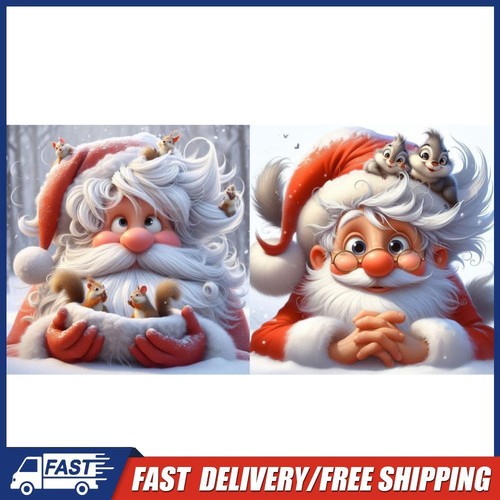 Paint By Numbers Kit On Canvas DIY Oil Art Xmas Santa Claus Picture Decor40x40cm eBay