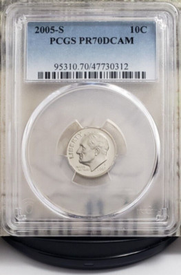 2005-S Roosevelt Proof Dime - PCGS PR70DCAM - Top Grade Coin! 0312