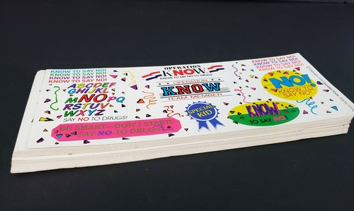 Vintage 1990 Operation Know Say No to Drugs Education Resist Stickers 36 Sheets - Picture 3 of 6