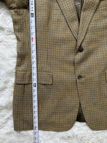 Roundtree & Yorke Houndstooth Blazer Sports Coat Wool Linen & Silk Blend SZ 44L - Picture 11 of 18
