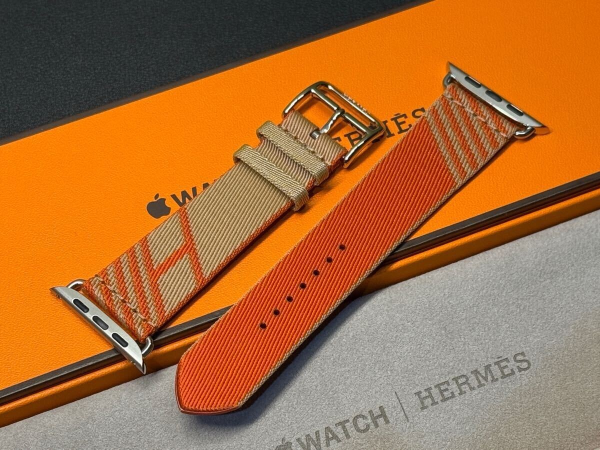 2290 Apple Watch エルメス　ジャンピング　オレンジ　ナイロン 2782 ほぼ未使用 Apple Watch エルメス ジャンピング オレンジ