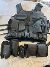 GZ XINXING Tactical Paintball Vest Black Security Law Enforcement Team Gear belt