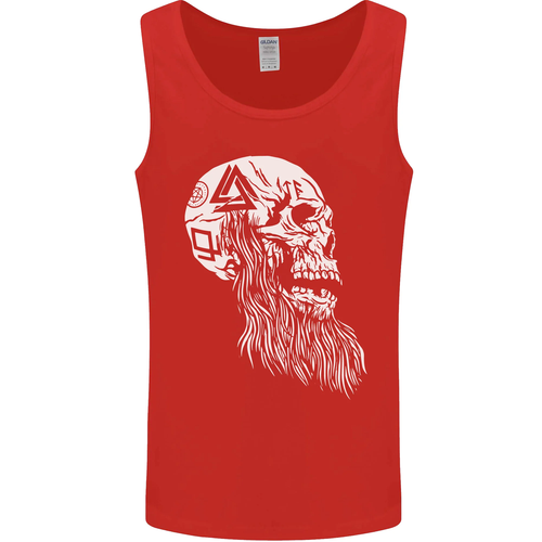 Wikingerschädel mit Bart und Walnuss Symbol Herren Weste Tank Top - Bild 22 von 25