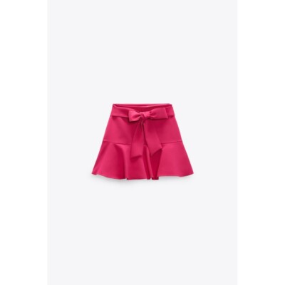 ZARA SKORT WITH BOW Fuchsia SIZE S | 3666/222 | eBay