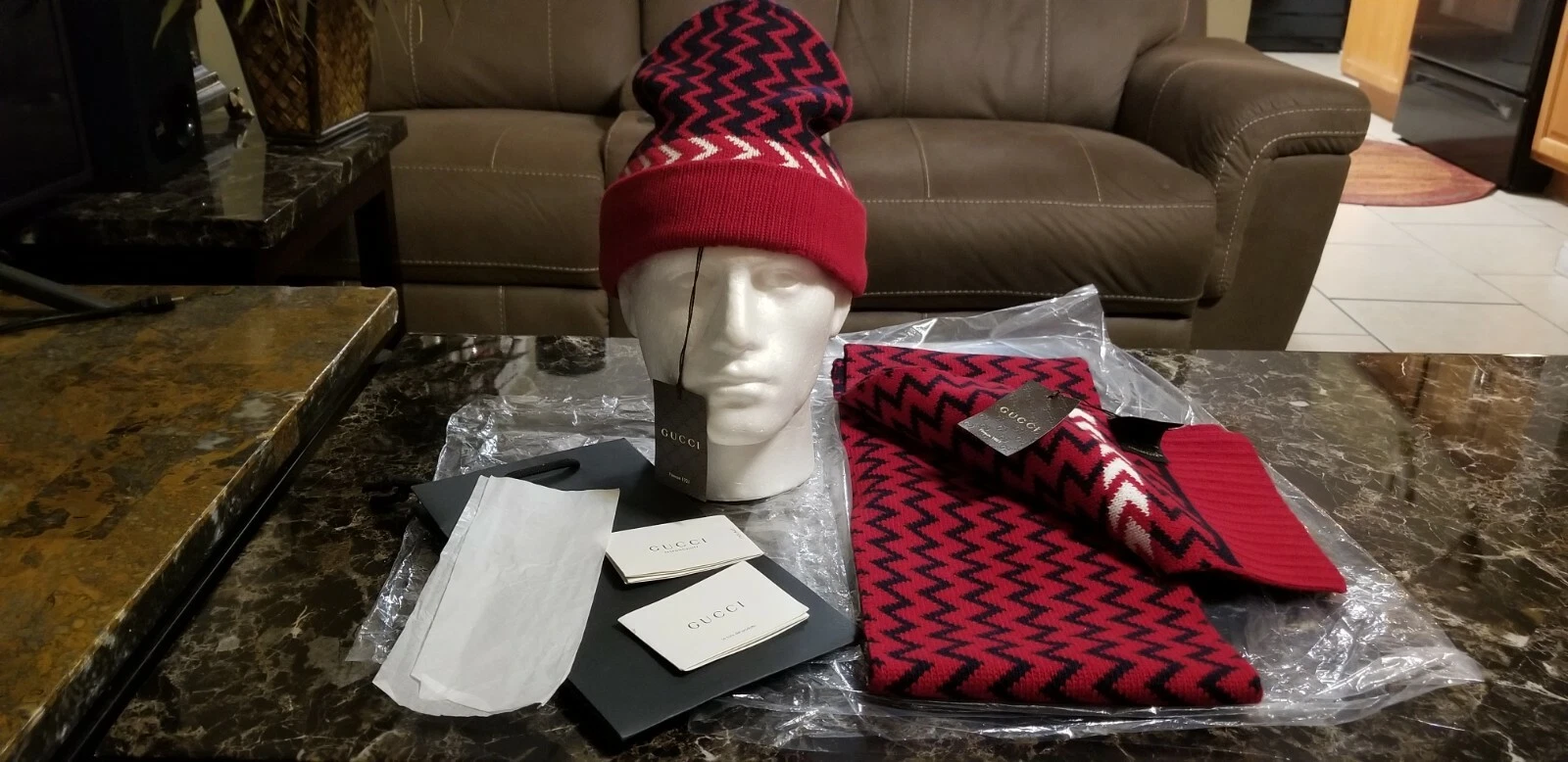 Ensemble assorti en laine Gucci Zig Zag