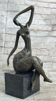 Signed Original Milo Abstract Modern Art Female Bronze Sculpture Statue Figurine