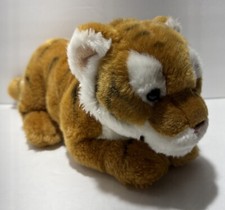 FAO Schwarz Tiger Plush Cub Stuffed Animal Wild Cat Soft Plush 14 Inches F