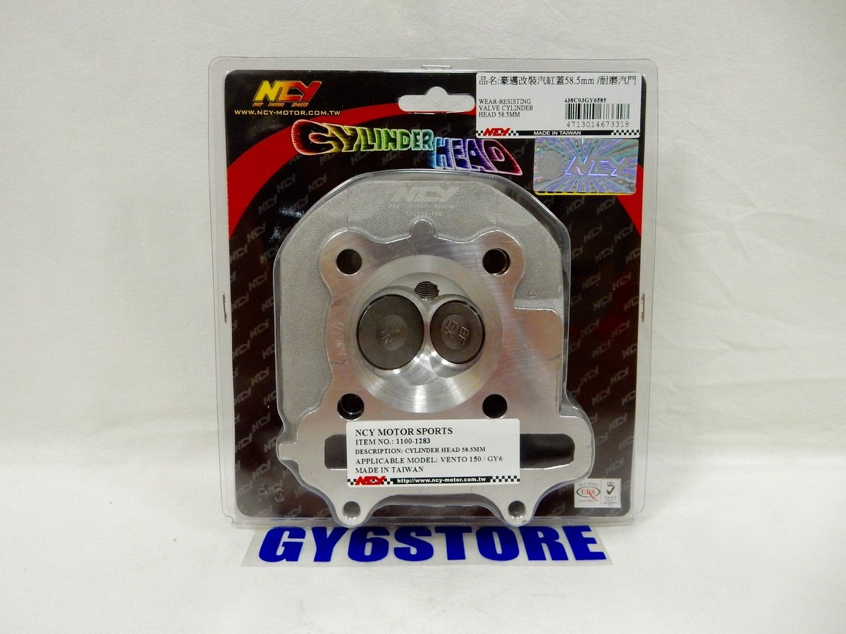 NCY BIG VALVE CYLINDER HEAD (58.5mm BORE, 155cc) GY6 MOTOR 150cc