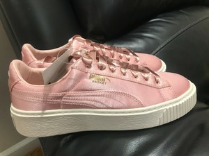 puma basket platform pink