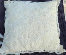 Beautiful Lacy Decorative Throw Pillow VGC LOVELY LACE DELICATE APPEAL