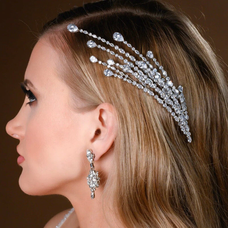 Cubic zirconia cheap hair piece