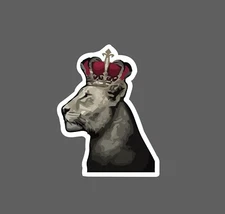 Lioness Sticker Crown Royalty Waterproof