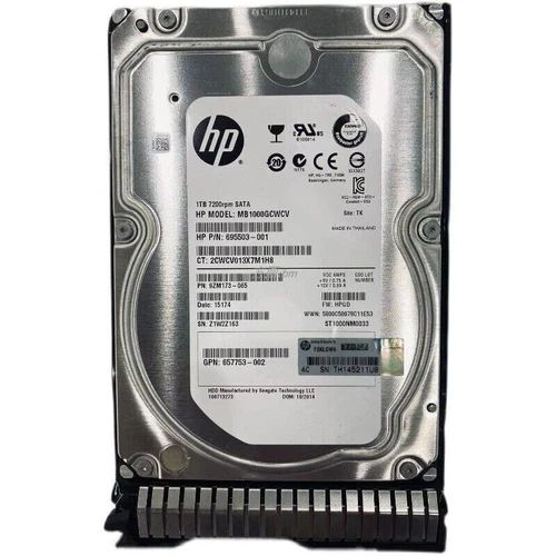 Compatible HP 1TB SATA 7.2K 3.5" W/ Smart Carrier HDD 657750-B21 657739-001 - Picture 1 of 2
